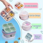 4 Pack Divided Snack Containers for Meal Prep