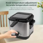 Electric Immersion Fryer with Removable Basket and Lid