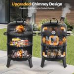 ROVSUN 18 Inch Multi-Layer Charcoal Smoker Grill