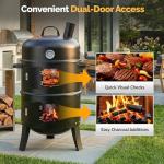 ROVSUN 18 Inch Multi-Layer Charcoal Smoker Grill