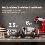 GEFT 600W Stand Mixer with 2 Bowls