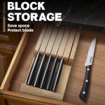 Huusk 6-Piece Steak Knives Set with Block