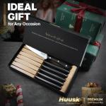 Huusk 6-Piece Steak Knives Set with Block