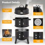 ROVSUN 18 Inch Multi-Layer Charcoal Smoker Grill