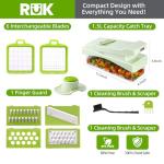 RüK 10-in-1 Veggie Chopper with 6 Blades