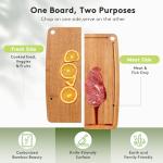 Bamboo Cutting Boards with Juice Groove for Kitchen