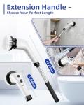 Cordless Electric Spin Scrubber with 6 Brush Heads