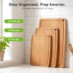 Bamboo Cutting Boards with Juice Groove for Kitchen