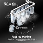 Portable Ice Maker with Self-Cleaning and Carry Handle