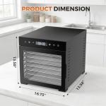 OLIXIS 500W Food Dehydrator with 8 Stainless Steel Trays