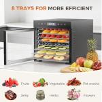 OLIXIS 500W Food Dehydrator with 8 Stainless Steel Trays