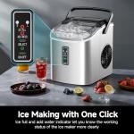 Portable Ice Maker with Self-Cleaning and Carry Handle