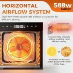 OLIXIS 500W Food Dehydrator with 8 Stainless Steel Trays