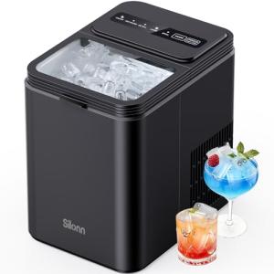Silonn Portable Countertop Ice Maker with Self-Cleaning