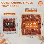 OLIXIS 500W Food Dehydrator with 8 Stainless Steel Trays