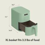 Bella 4Qt Slim Air Fryer with Adjustable Temperature