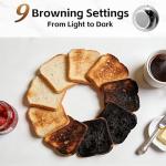 CUSIMAX 4 Slice Extra-Long Toaster with 9 Settings