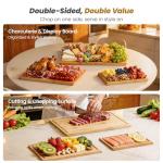 Maxboro Bamboo Cutting Board Set with Stand