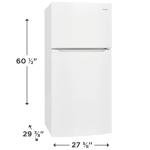 Frigidaire 27.6" Top Freezer Refrigerator in White