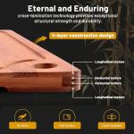 Lacusmall Bamboo Cutting Board Set with Juice Groove