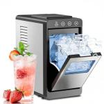 Kismile Countertop Ice Maker - 26lbs/24H, Stainless Steel