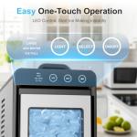 Kismile Countertop Ice Maker - 26lbs/24H, Stainless Steel