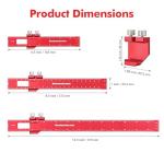 Draxzor 3-Piece Adjustable Measuring Ruler Set