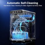 Kismile Countertop Ice Maker - 26lbs/24H, Stainless Steel