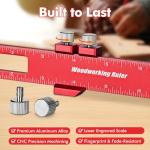 Draxzor 3-Piece Adjustable Measuring Ruler Set