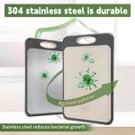 Double-Sided Stainless Steel Cutting Board with Handle