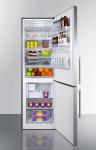 Summit 24" Stainless Steel Bottom Freezer Refrigerator