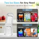 Kismile Countertop Ice Maker - 26lbs/24H, Stainless Steel