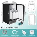 EUHOMY 15" Under Counter Ice Maker Machine