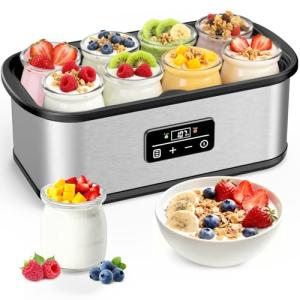 Digital Yogurt Maker with 8 Glass Jars