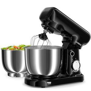 10-Speed Stand Mixer with Dual Bowls and Attachments