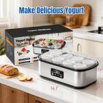 Digital Yogurt Maker with 8 Glass Jars