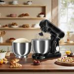 10-Speed Stand Mixer with Dual Bowls and Attachments