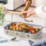 Set of 3 Ceramic Casserole Dishes for Baking