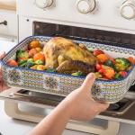 Set of 3 Ceramic Casserole Dishes for Baking