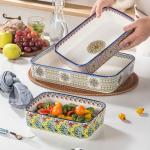 Set of 3 Ceramic Casserole Dishes for Baking