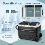 COSTWAY Portable Dual-Temperature Car Refrigerator