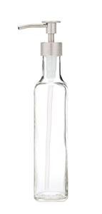 French Glass Soap Dispenser with Metal Pump