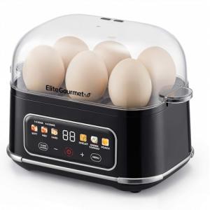 Elite Gourmet Digital Egg Cooker, 6 Egg Capacity