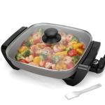 FineMade 12-Inch Non-Stick Electric Skillet with Lid