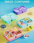 Canfanni Stackable 4-Compartment Bento Snack Boxes