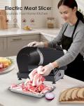 Electric Meat Slicer with Adjustable Thickness Blade