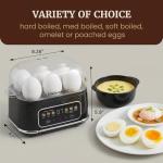 Elite Gourmet Digital Egg Cooker, 6 Egg Capacity