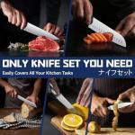 Huusk 5-Piece Japanese Chef Knife Set