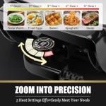 FineMade 12-Inch Non-Stick Electric Skillet with Lid