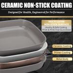 FineMade 12-Inch Non-Stick Electric Skillet with Lid